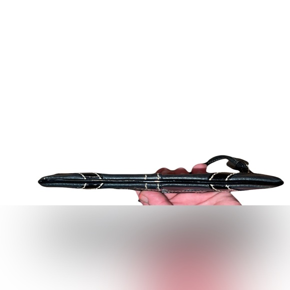 Coach black leather wristlet clutch - Picture 3 of 4